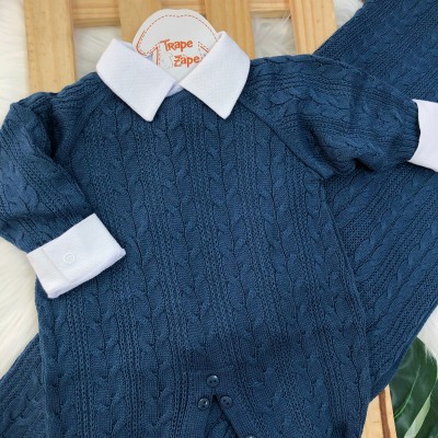  Saída de Maternidade Tranca- Azul Jeans